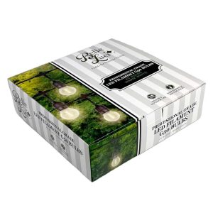 G50 Bulbs Single Filament Warm White C9 for commercial bisto lighting