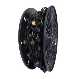 Heavy duty black wire stringers for outdoor bistro lights